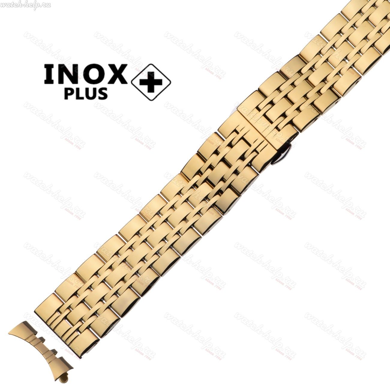 Картинка INOX PLUS S-704 IPGold - браслет для часов, сталь, Китай