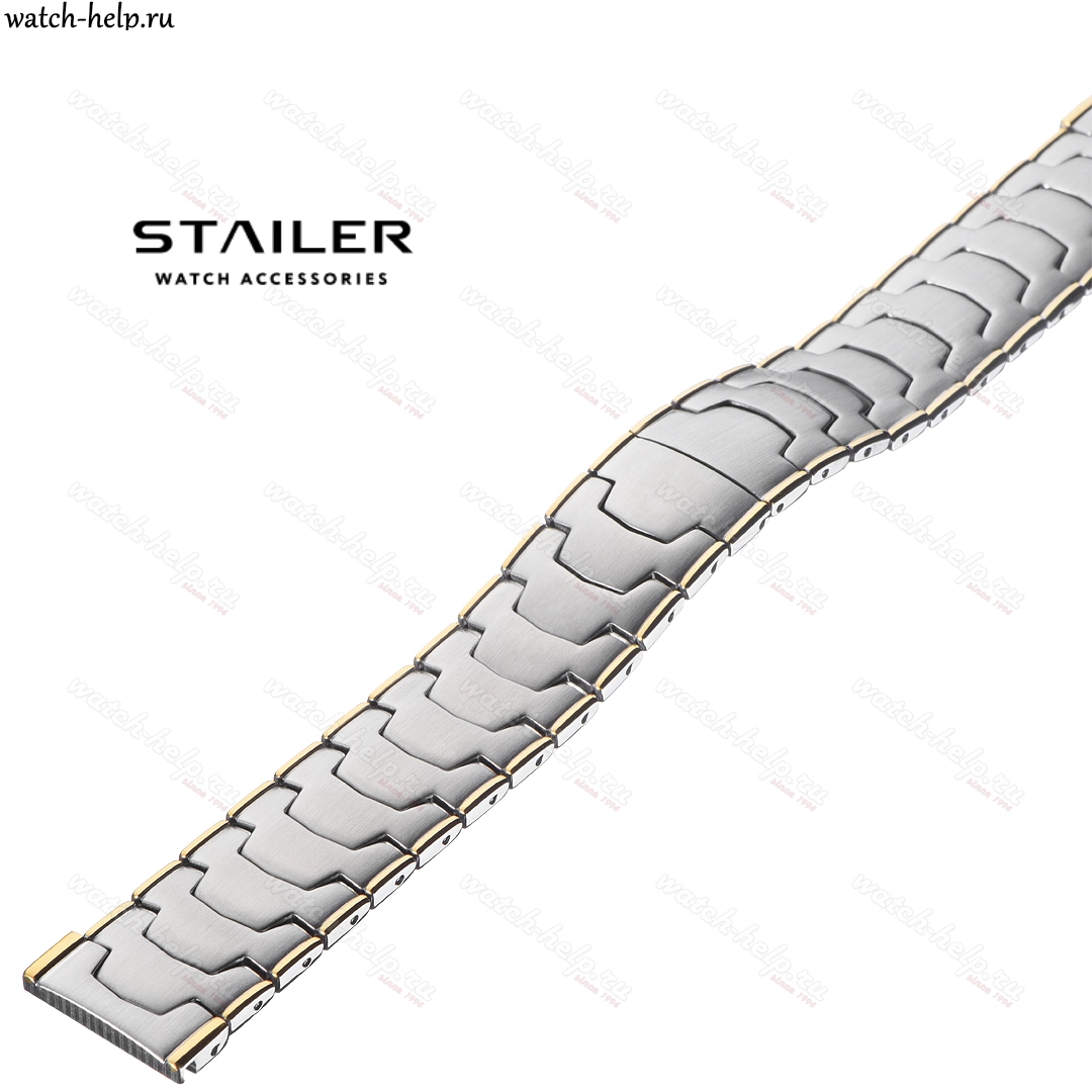 Картинка Stailer BS-84402 IPG - браслет для часов комбинированный 3, сталь, Германия