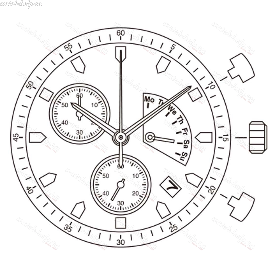 Картинка MIYOTA FS61 - механизм для часов кварцевый, Япония