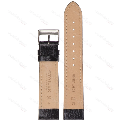 Картинка Stailer 1601 Original - ремешок для часов чёрный, кожа, буйвол, Германия