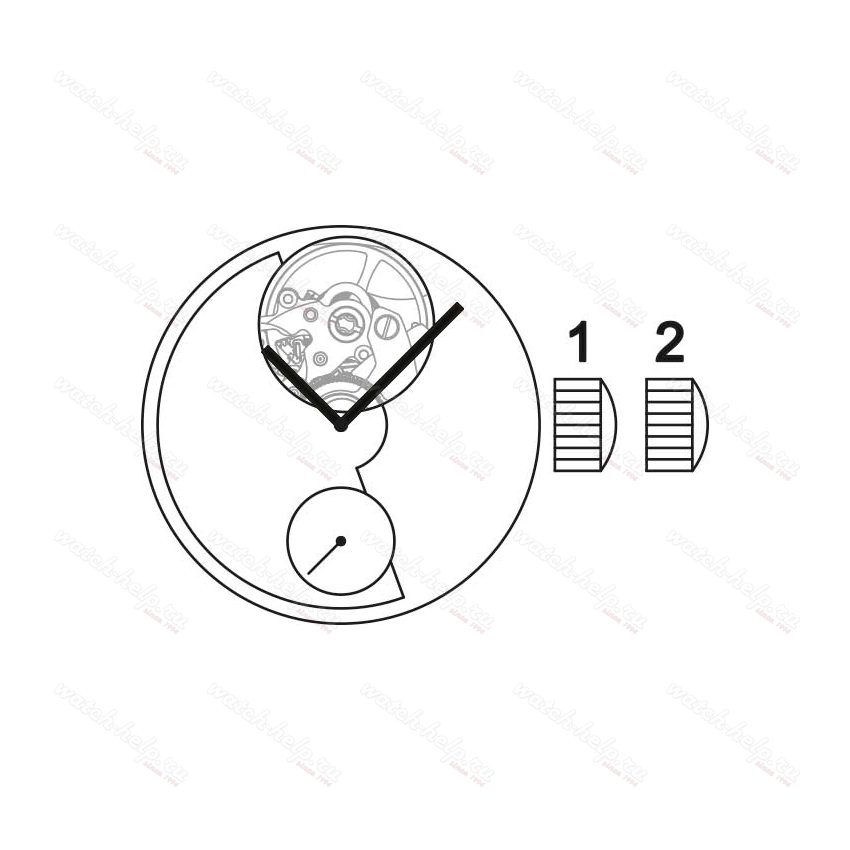 Картинка Механизм SELLITA SW261-1 AJ - механизм для часов механический 11 ½, Швейцария