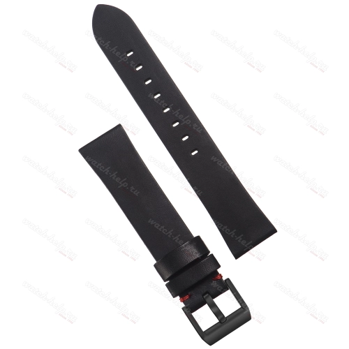 Картинка Stailer Premium 5951 Select - ремешок для часов чёрный, премиальная кожа full grain растительного дубления, гладкий, Германия