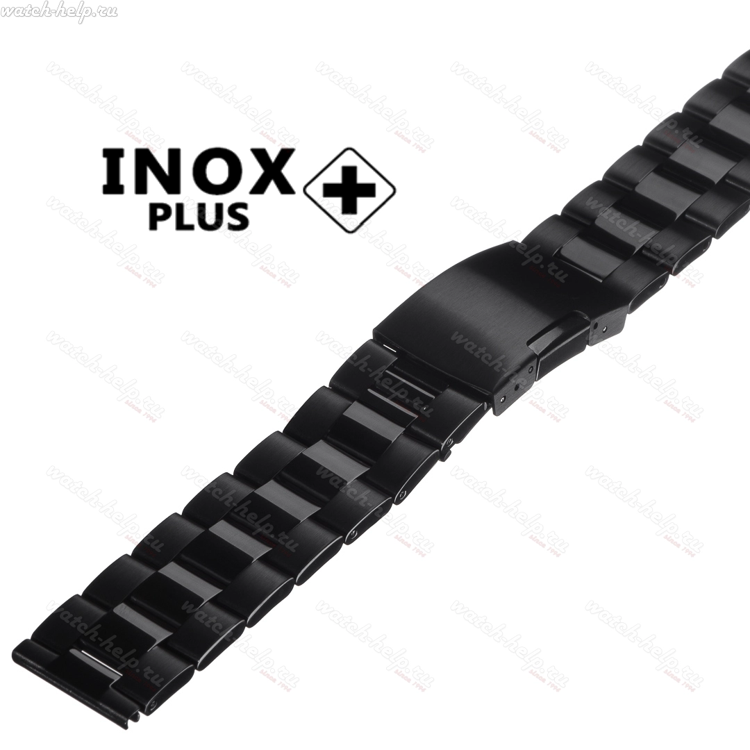Картинка INOX PLUS V-601 IPBlack - браслет для часов, сталь, Китай