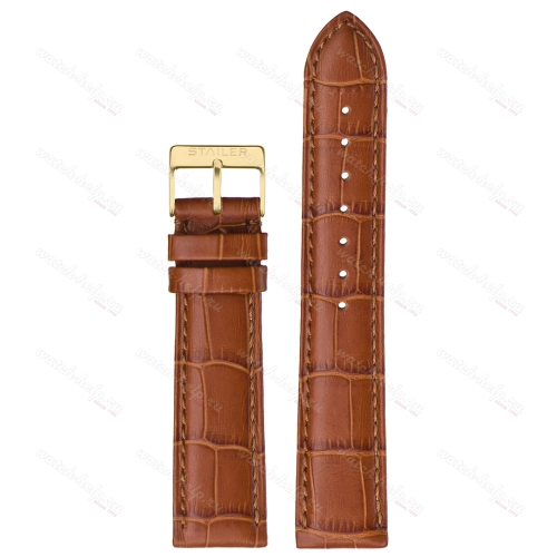 Картинка Stailer 1585 Original - ремешок для часов светло-коричневый, кожа, аллигатор, Германия