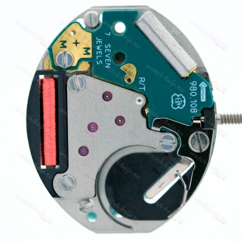 Картинка ETA 980.108 - механизм для часов кварцевый 5 ½ × 6¾, Швейцария