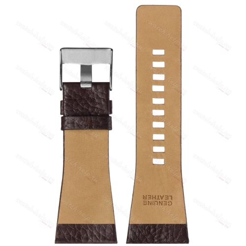 Картинка Ремешок для часов DIESEL, OEM Stailer - с пластиковой вставкой - 31X24 - коричневый - ремешок для часов коричневый, кожа
