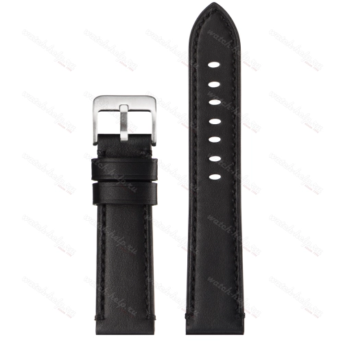 Картинка ARMO 4701 - ремешок для часов чёрный, кожа, гладкий