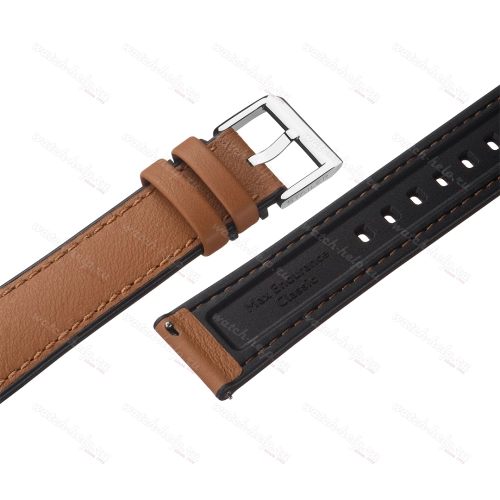 Картинка Stailer Premium 7305 Max endurance classic dani leather - ремешок для часов светло-коричневый/чёрный, анилиновая кожа от dani (италия), гладкий, Германия