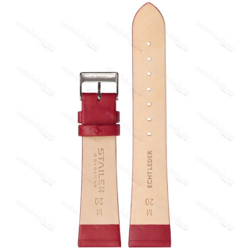Картинка Stailer 5996 Original - ремешок для часов красный, кожа, гладкий, Германия