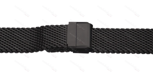 Картинка INOX PLUS M-414 Black - браслет для часов чёрный, сталь, Китай