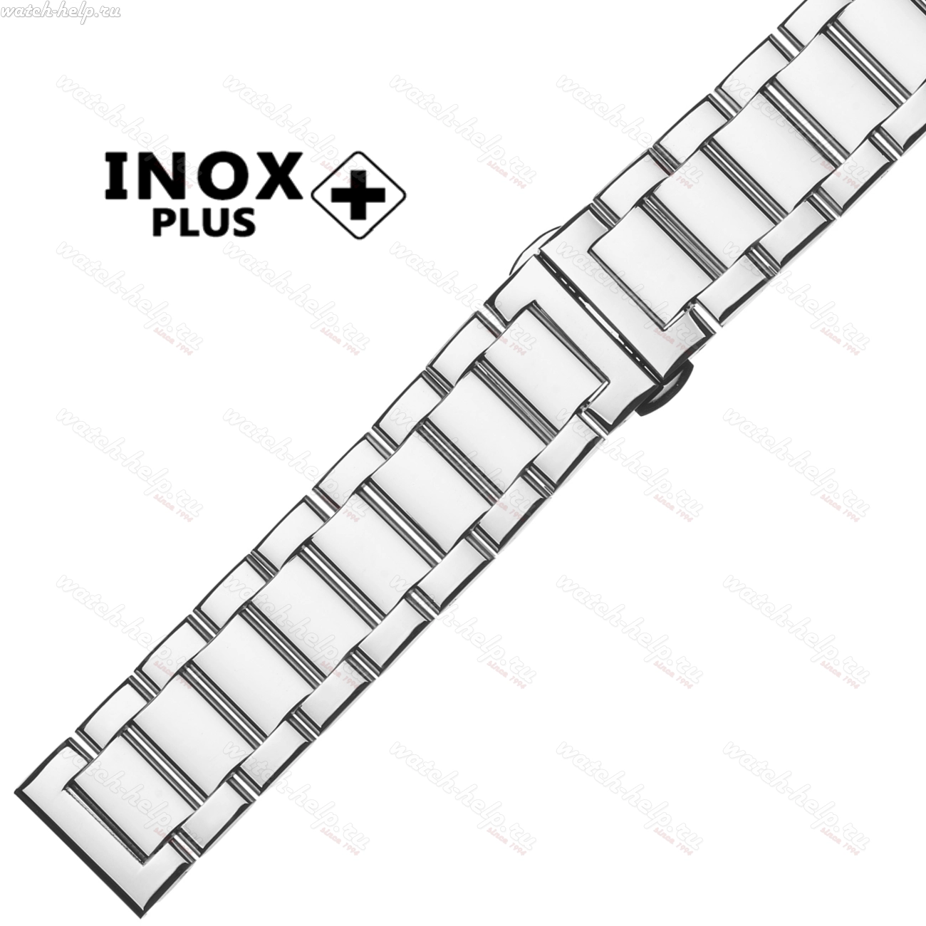 Картинка INOX PLUS G-504 Stainless steel - браслет для часов сталь полированная, сталь, Китай
