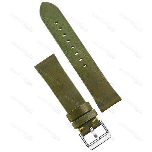 Картинка Stailer Premium 5958 Select - ремешок для часов зелёный, премиальная кожа full grain растительного дубления, гладкий, Германия