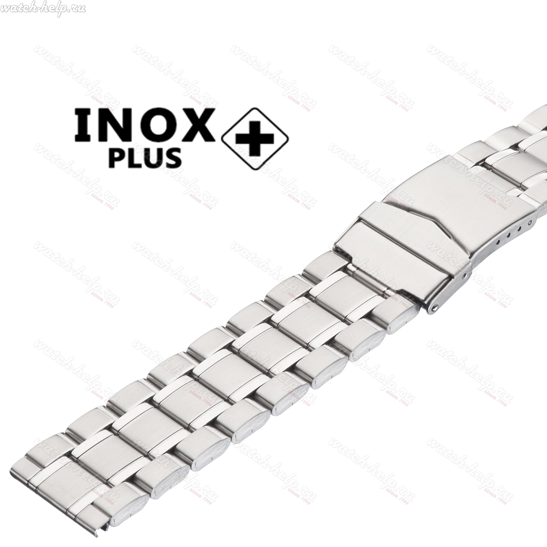 Картинка INOX PLUS N-408 Stainless steel - браслет для часов комбинированный 3, сталь, Китай