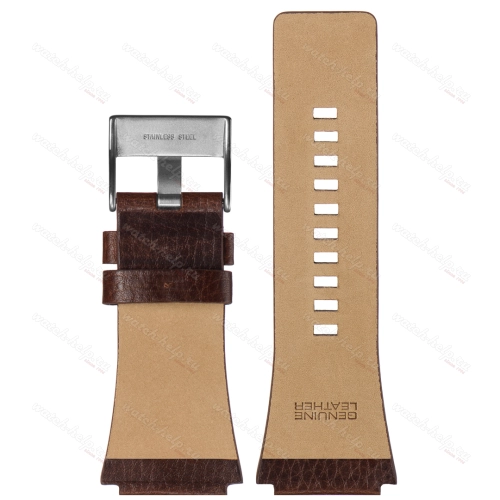 Картинка Ремешок для часов DIESEL, OEM Stailer - с пластиковой вставкой - 31X24 - коричневый - ремешок для часов коричневый, кожа