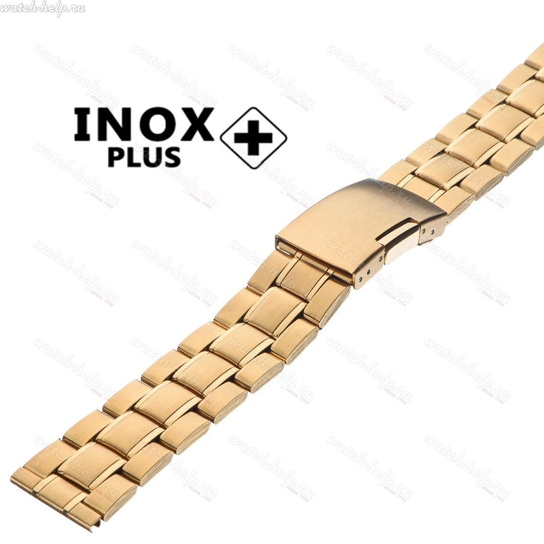 Картинка INOX PLUS V-109 IPGold - браслет для часов, сталь, Китай