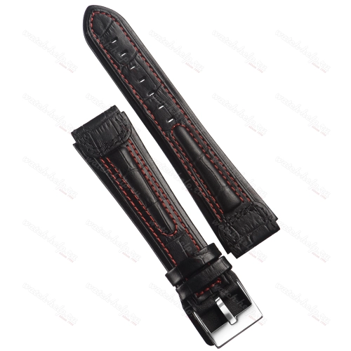 Картинка Stailer Premium 5001 Navigator - ремешок для часов чёрный, итальянская кожа растительного дубления, аллигатор, Германия