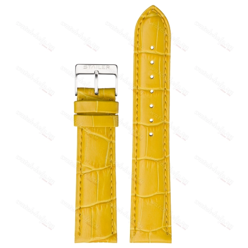 Картинка Stailer 158H Original - ремешок для часов жёлтый, кожа, аллигатор, Германия