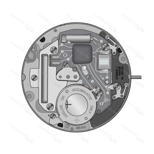 Картинка ETA 955.812 - механизм для часов solar 11 ½, Швейцария