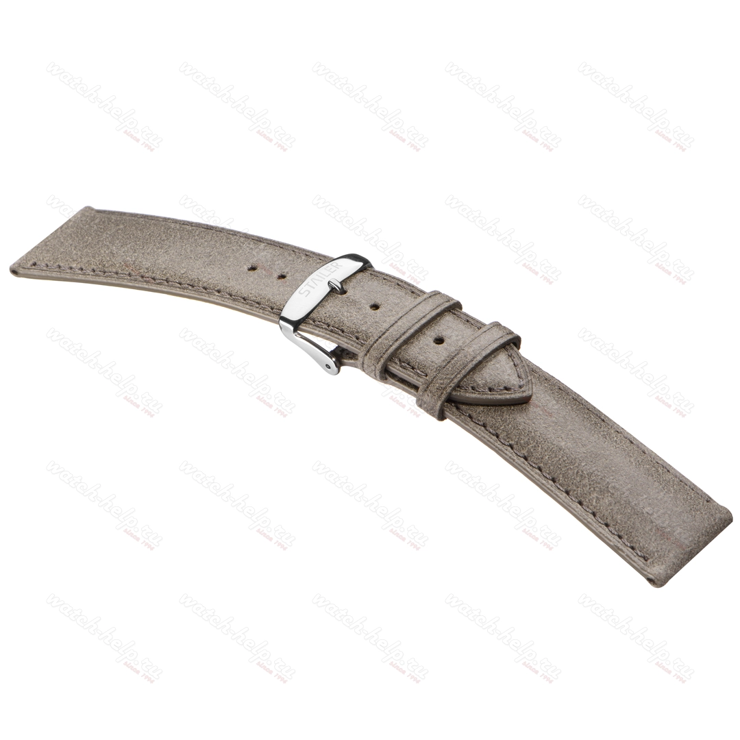 Картинка Stailer Premium 6067 Vintage - ремешок для часов синий, итальянская кожа растительного дубления, гладкий, Германия