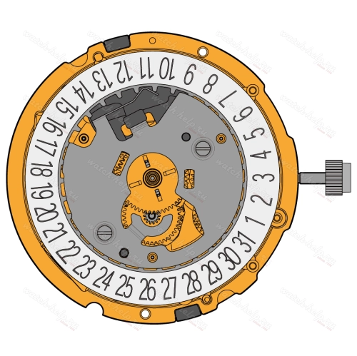 Картинка ETA 251.471 Quartz normflatline - механизм для часов кварцевый 8 ½, Швейцария