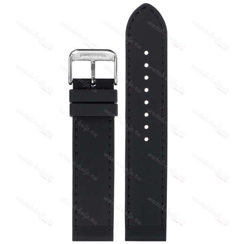 Картинка BC127 - ремешок для часов чёрный, силикон, Китай