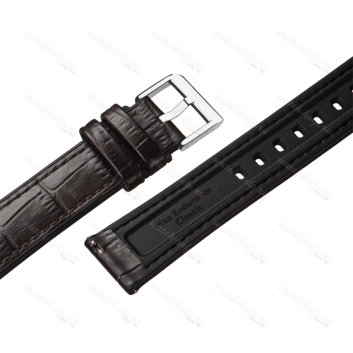 Картинка РStailer Premium 6192 Max endurance classic - ремешок для часов коричневый, итальянская кожа растительного дубления, аллигатор, Германия