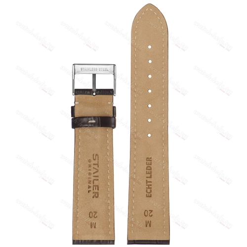 Картинка Stailer 9112 Original - ремешок для часов коричневый, кожа, аллигатор, Германия