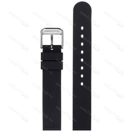 Картинка BC130 - ремешок для часов чёрный, силикон, Китай