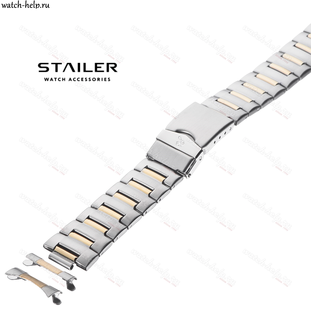 Картинка Stailer BA-65568109 IPG Bicolor - браслет для часов комбинированный, сталь, Германия