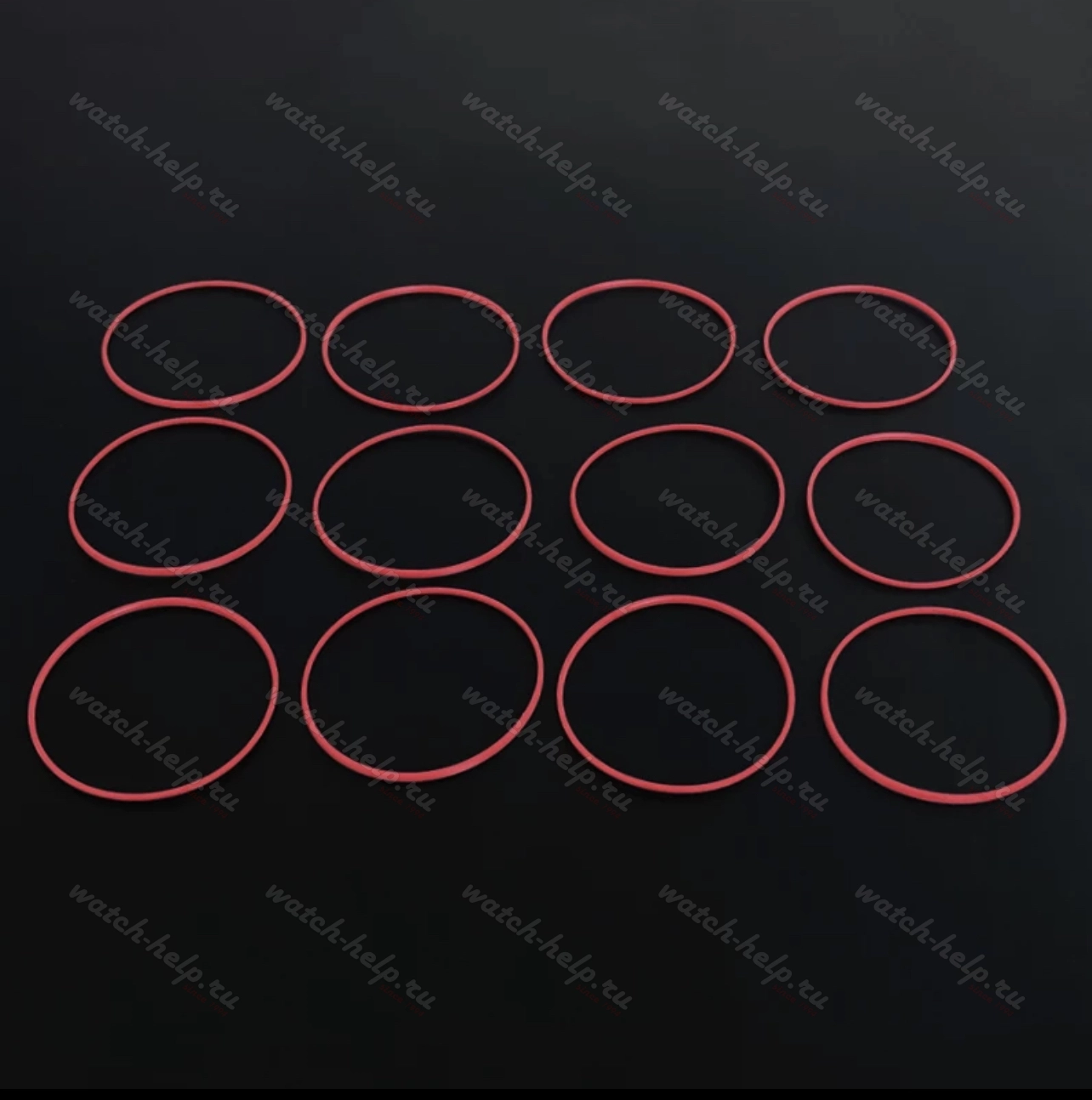Красное акриловое кольцо крышки корпуса часов 0.85x0.5mm 16-40mm