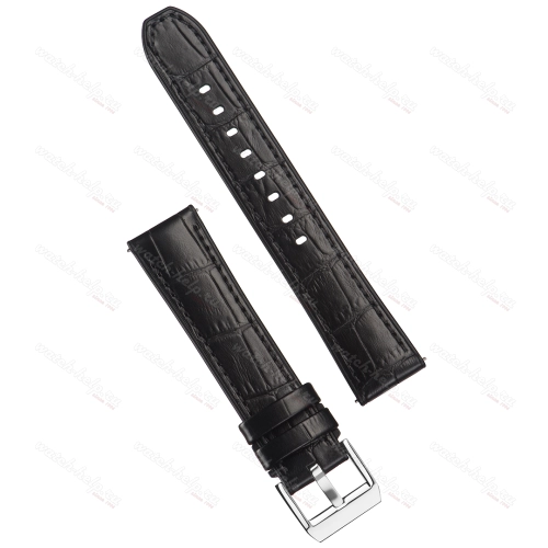 Картинка Stailer Premium 6191 Max endurance classic - ремешок для часов чёрный, итальянская кожа растительного дубления, аллигатор, Германия