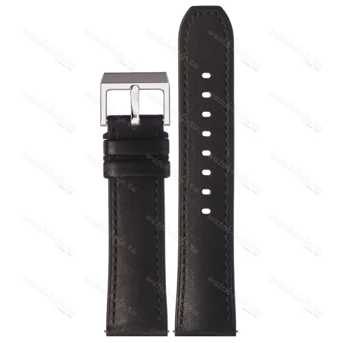 Картинка Stailer Premium 6181 Max endurance classic haas - ремешок для часов чёрный, кожа двойного дубления от tanneries haas (франция), гладкий, Германия