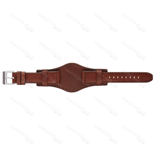 Картинка Stailer Premium 6442P Aviator pad - ремешок для часов коричневый, премиальная кожа full grain растительного дубления, гладкий, Германия