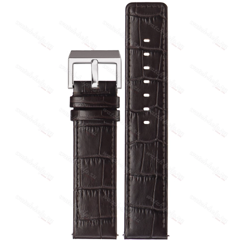Картинка Stailer Premium 6042 Bold - ремешок для часов коричневый, кожа двойного дубления от tanneries haas (франция), аллигатор, Германия