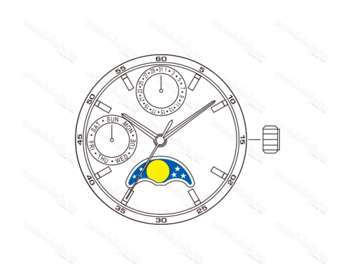 Картинка MIYOTA 6P21 Multi-function - механизм для часов кварцевый 10 ½, Япония