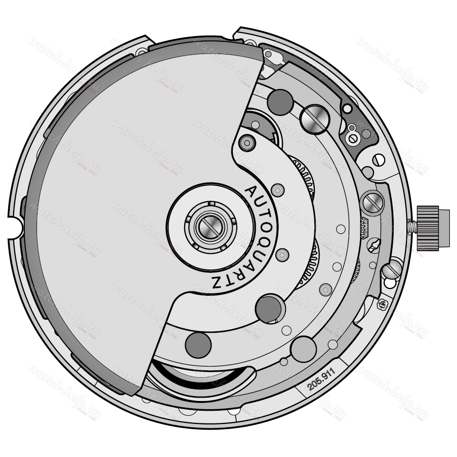Картинка ETA 205.911 - механизм для часов автокварц 11 ½, Швейцария
