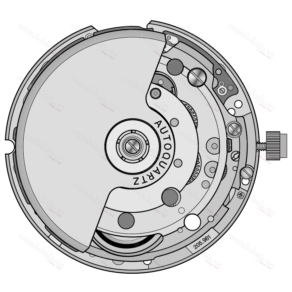 Картинка ETA 206.211 - механизм для часов автокварц 11 ½, Швейцария