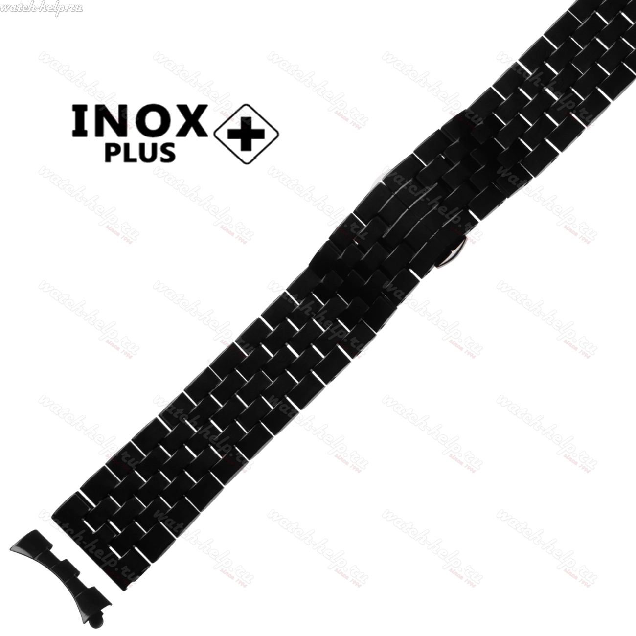 Картинка INOX PLUS S-703 IPBlack - браслет для часов, сталь, Китай