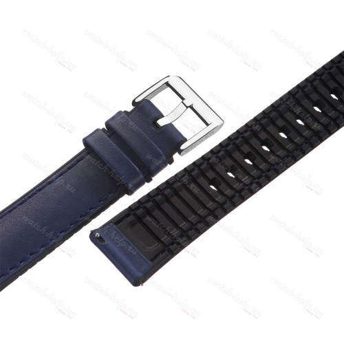 Картинка Stailer Premium 6137 Max endurance sport horween - ремешок для часов синий, кожа horween full grain, гладкий, Германия