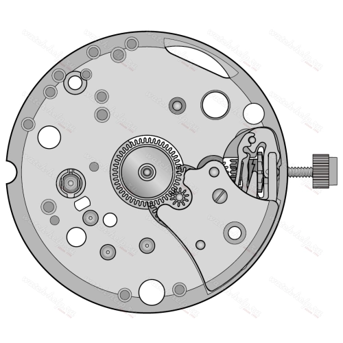 Картинка ETA 1727-1 - механизм для часов механический 8 ¾, Швейцария