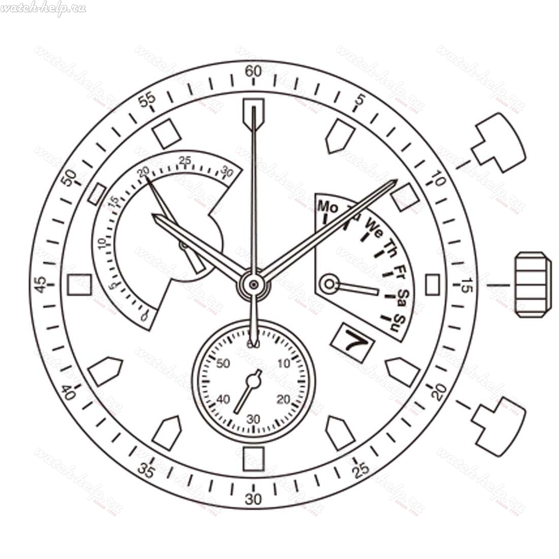 Картинка MIYOTA FS81 - механизм для часов кварцевый, Япония
