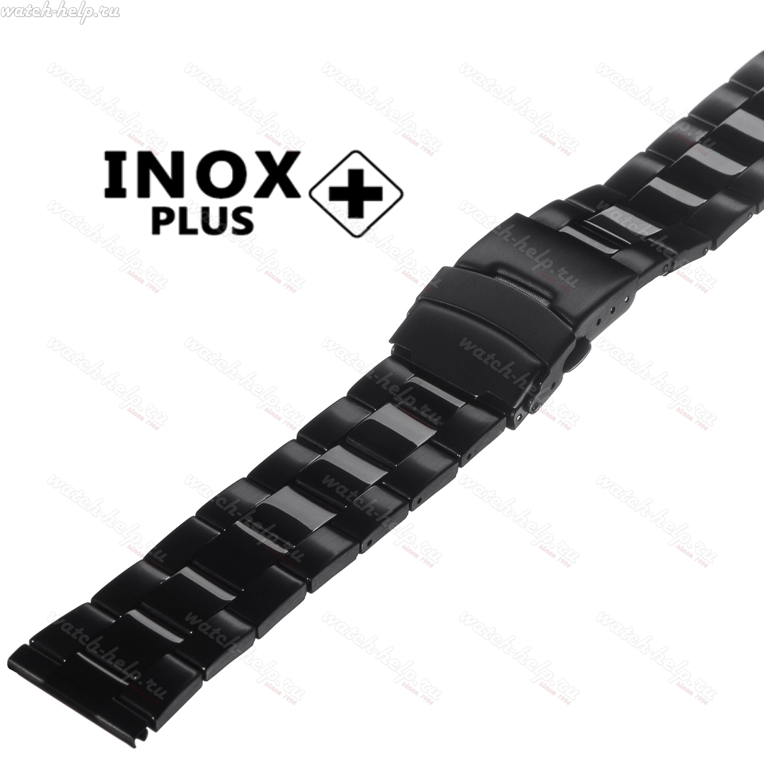 Картинка INOX PLUS V-305 IPBlack - браслет для часов, сталь, Китай