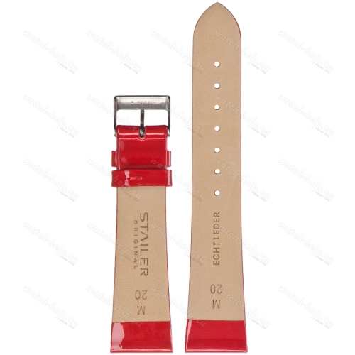 Картинка Stailer 1256 Original - ремешок для часов красный, кожа, гладкий, Германия