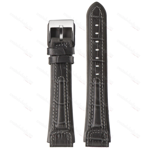 Картинка Stailer Premium 5034 Navigator - ремешок для часов тёмно-серый, итальянская кожа растительного дубления, аллигатор, Германия
