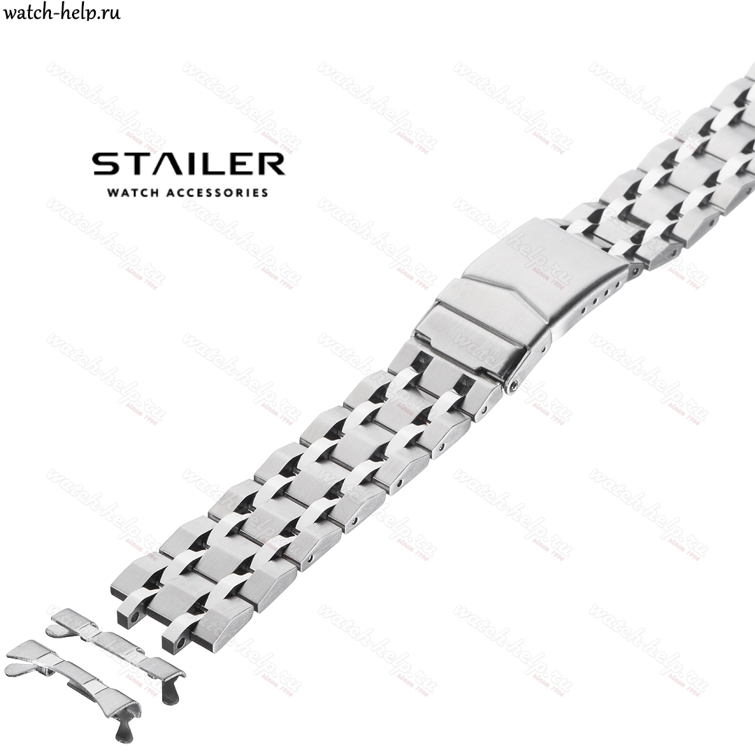 Картинка Stailer BS-83801 - браслет для часов комбинированный 3, сталь, Германия