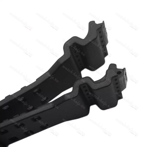 Картинка CASIO Чёрный Матовый для GA-100, GA-110 - ремешок для часов чёрный, полиуретан, гладкий