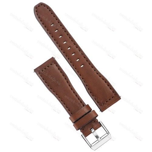 Картинка Stailer Premium 6442 Aviator new - ремешок для часов коричневый, премиальная кожа full grain растительного дубления, гладкий, Германия