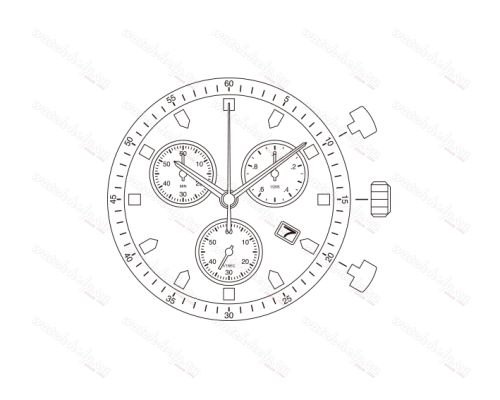 Картинка MIYOTA 6S30 Chronograph - механизм для часов кварцевый 15, Япония