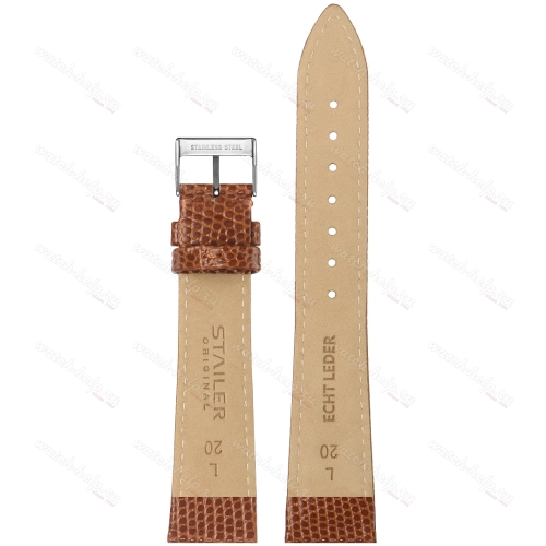 Картинка Stailer 8705 Original - ремешок для часов светло-коричневый, кожа, ящерица, Германия