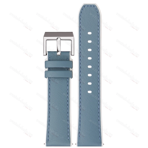 Картинка Stailer Premium 7337 Max endurance classic dani leather - ремешок для часов голубой/белый, анилиновая кожа от dani (италия), гладкий, Германия